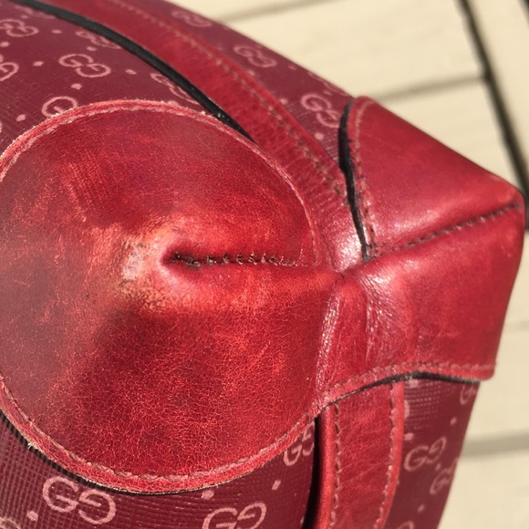 GUCCI red crossbody handbag monogram - Picture 16 of 16